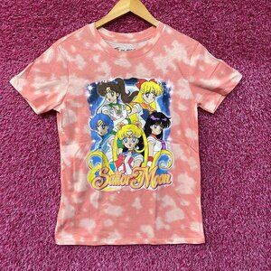 Sailor Moon Sailor Guardians Pink Tie Dye T-Shirt Small